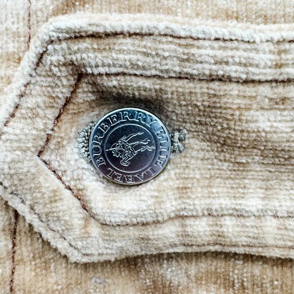 Burberry Jacket Brown Quilted Winter Shearling Coat Ladies Tan Vintage Corduroy - Picture 9 of 14